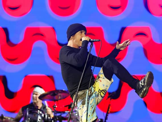 Red Hot Chili Peppers headlined the last night at Leeds Festival. Pic: Katy Blackwood.