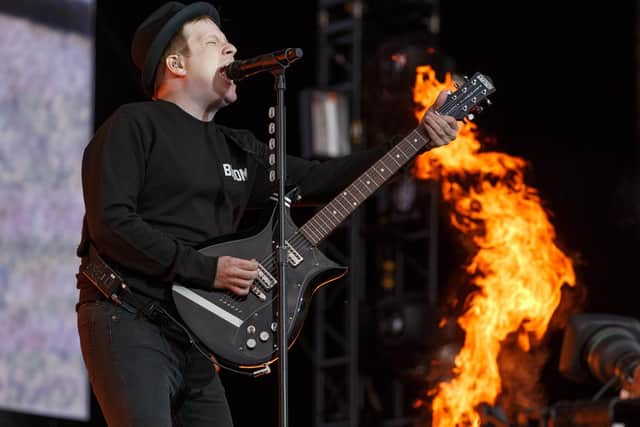 Fall Out Boy put on an excellent show, complete with pyrotechnics. Pic: Katy Blackwood.