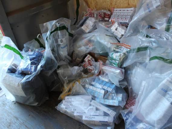 Illegal tobacco seized in Seaham raids.
