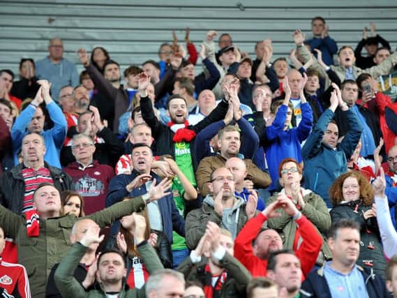 Sunderland supporters in full voice.