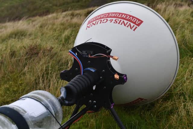 The device which sucks moisture from the clouds. Picture: Press Association.