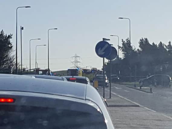 Accident on the A179 into Hartlepool.