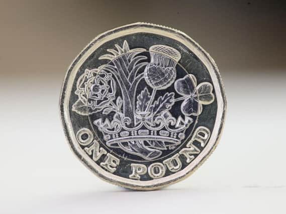 The new 12-sided pound coin. Picture released by PA.