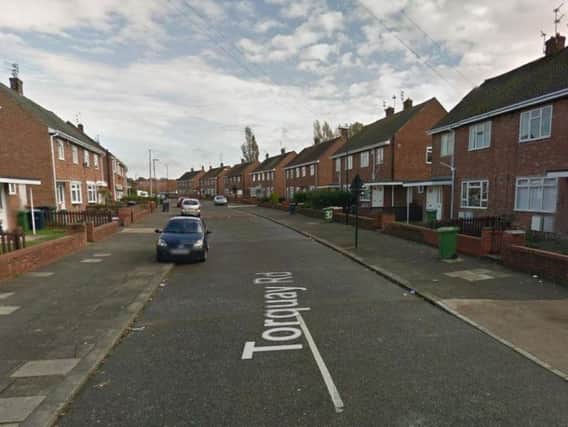 Sunderland's Torquay Road where a hand grenade was found this morning.