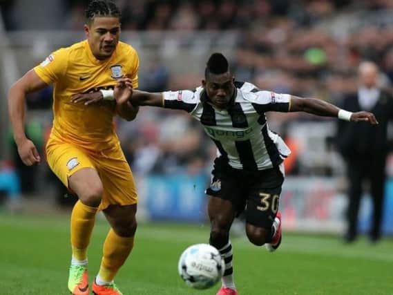Tyias Browning (left) in action for Preston North End last season