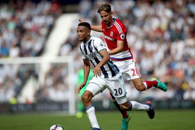 Brendan Galloway in action for West Bromwich Albion last season