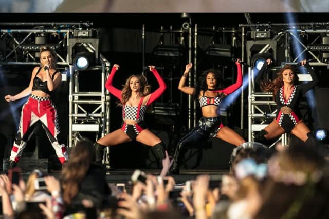 Little Mix, pictured performed at Chester-le-Street Riverside in July, insist they are good role models for young fans, as they're not perfect. Pic: Tony Stott.