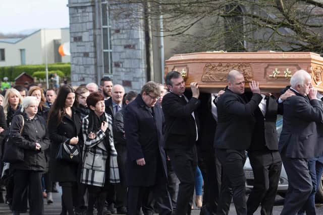 Liam Miller's funeral. Picture by PA