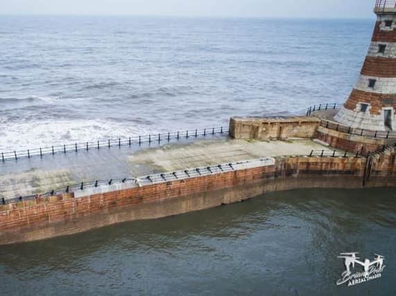 Damage to the railings at Roker Pier. Picture by Brian Priest.