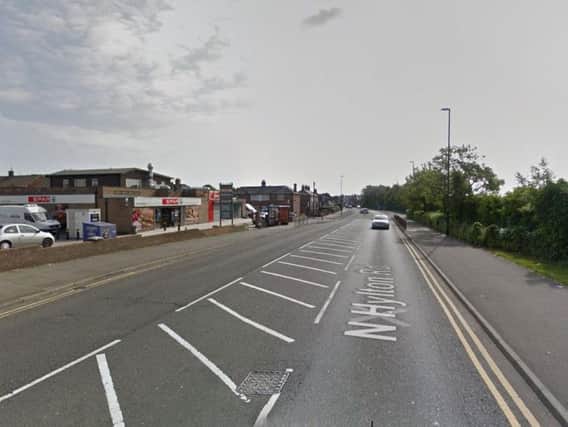 A water main in North Hylton Road has burst. Image copyright Google Maps.