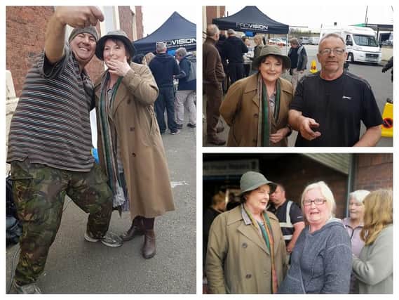 Fans of Vera pictured with Brenda Blethyn. Clockwise from right, Andy, John Payne and Marilyn Mill.