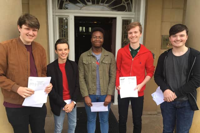 Grindon Hall Christian School students are delighted with their A-level results.