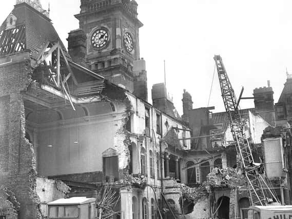 The old Sunderland Town Hall is demolished in 1971.