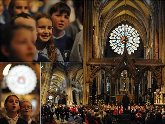 Pupils from schools across Sunderland give it their best tune at the Durham Cathedral concert.
