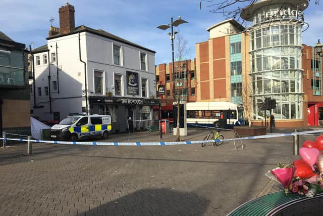A police cordon remains in place around The Borough and Gatsby bars in Sunderland.