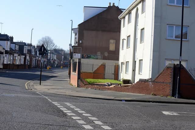 The scene of a suspected hit-and-run incident in Hendon, Sunderland.