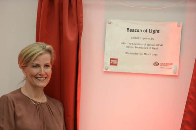 Official opening of the Beacon of Light by HRH Countess of Wessex