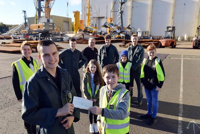 Apprentices at Liebherr raised money for the Box Youth Project youngsters.