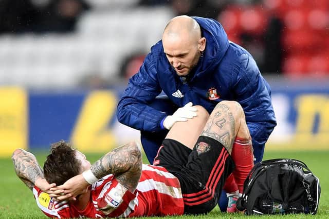 Chris Maguire fractured his leg in the win over Gillingham back in February.