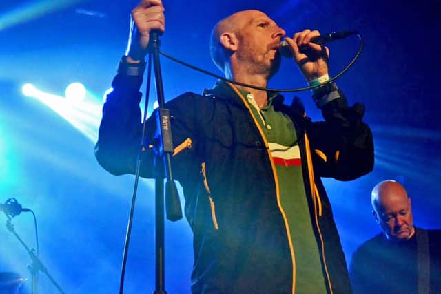 Half Man Half Biscuit's Nigel Blackwell at The Boiler Shop in Newcastle. Pic: Gary Welford.