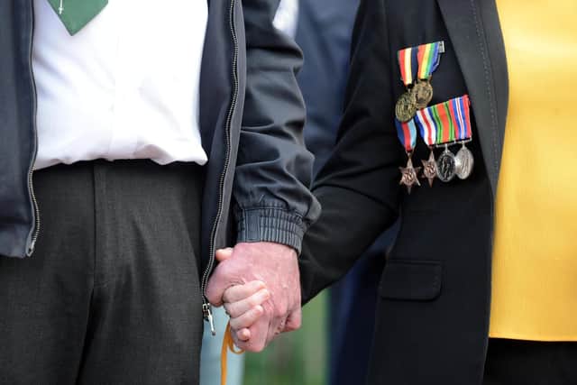 The ceremony was very emotional for many veterans who gathered to pay their respects.