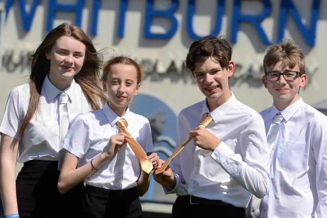 Whitburn Church of England Academy have announced that student Abigail Milburn is the new head girl and student Louie Scott is the new head boy.
They are pictured with deputy head girl Luisa Gibson and deputy boy Will Gordon.