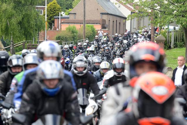 Motorbikers held a 'rev of respect' for Daley
