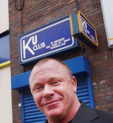 Mike Downey Jnr, who ran Ku Club, pictured outside its door in 2006.