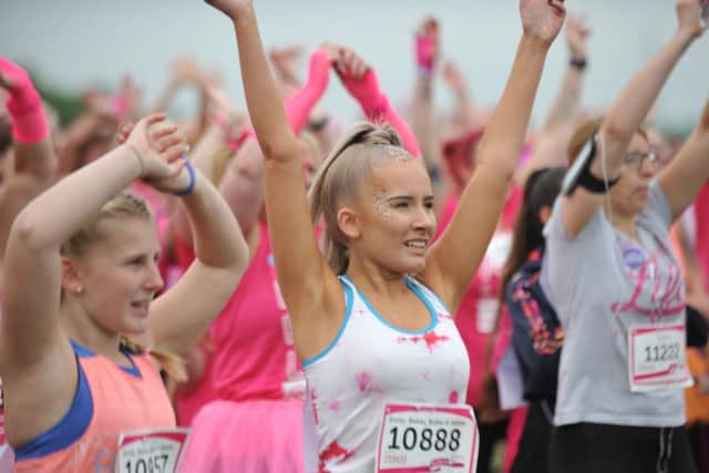 More than 1,700 women took part in the Race For Life at Herrington Country Park in Sunderland today, to raise money for Cancer Research UK.