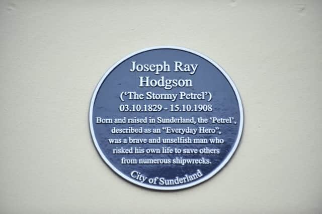 The plaque will stand as a permanent reminder to the bravery of Joseph Hodgson.