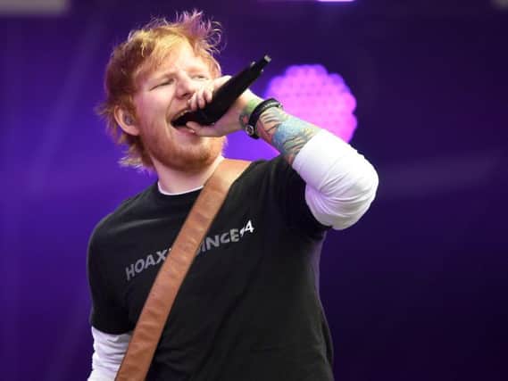 Sheeran has been announced as the most-played artist on UK radio, TV and in public last year.