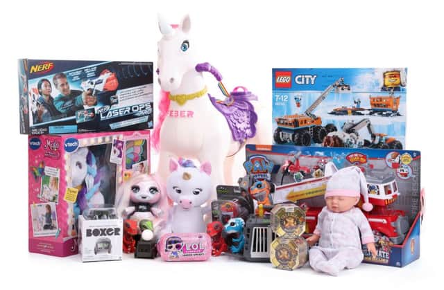 The top toys as decided by Argos Toy buyers for Christmas 2018. Picture: PA.