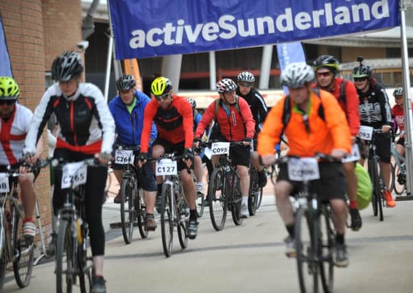 Riders set out from St Peter's Riverside on Active Sunderland's BIG Bike Ride.