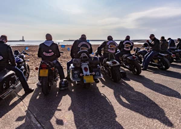 Hell's Angels at the mouth of the Wear. Photo: Michelle K Williams.