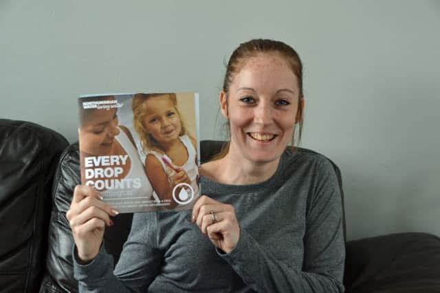 Kat Driscoll has signed up to Northumbrian Water Every Drop Counts campaign
