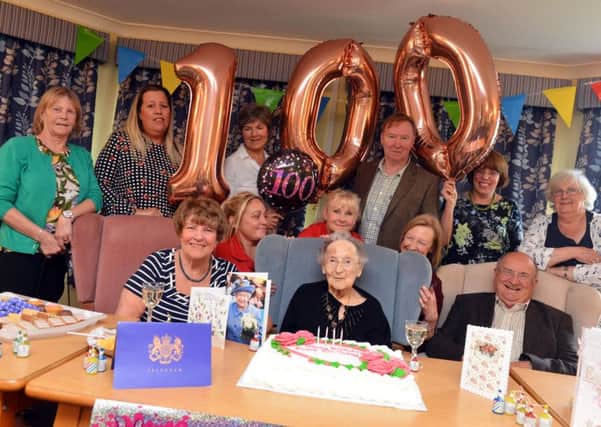 Elsie Raine Proud celebrates her 100th birthday with family and friends