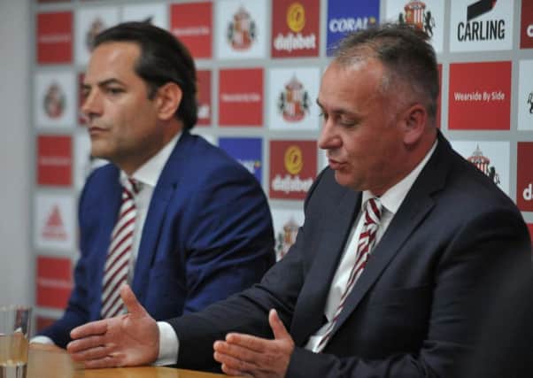 Sunderland AFC executive director Charlie Methven, left, and chairman Stewart Donald.