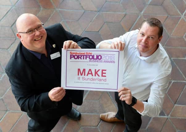 Sunderland City Council leader, Coun Graeme Millerc with Gavin Foster, Managing Editor Johnston Press North East, as they launch this year's Portfolio Awards.