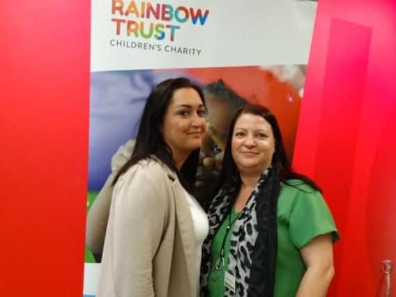 Gemma Lowery with support worker Monica at the Rainbow Trust conference.