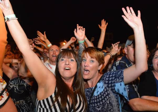 Fans enjoy Sunniside Live with The Lightning Seeds after England's victory over Sweden.