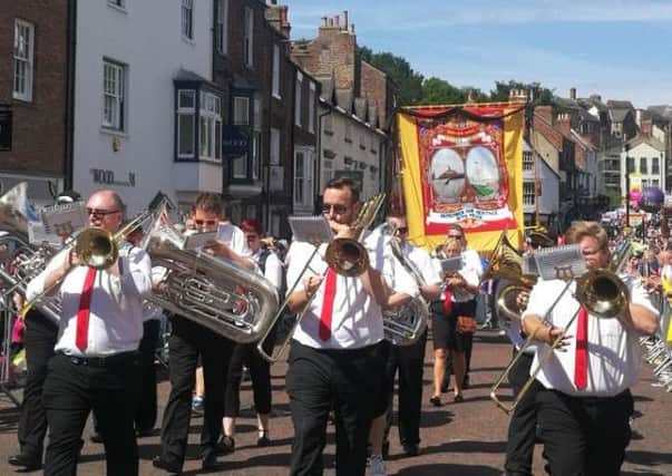 Colliery bands and ex-miners marched with their banners at the gala
