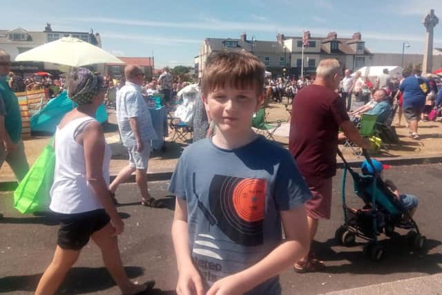Aaron Meddes, 11, at Seaham Carnival.