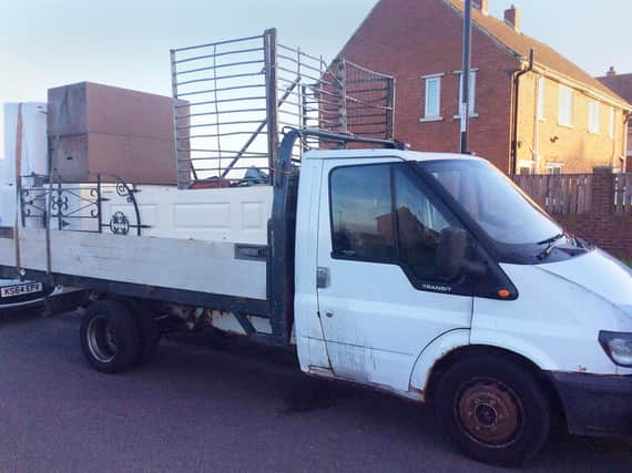 A van belonging to Glenn White which was seized earlier this year.