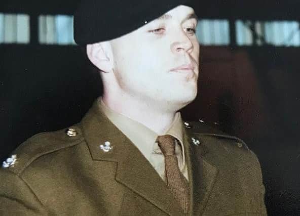 Chris Batty pictured during the times in the forces.