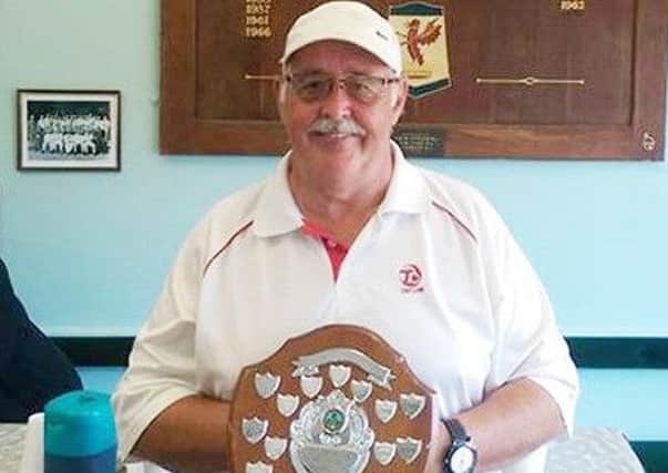 Silksworth bowler Peter Brickle, winner of the Jarrow Open singles