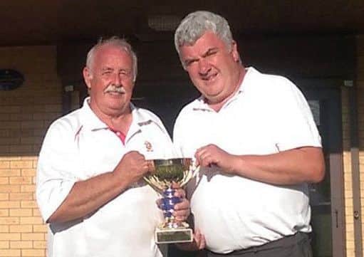 Silksworth's Peter Brickle and Seaham Town's David Wright, winners of the Chester-le-Street Open pairs