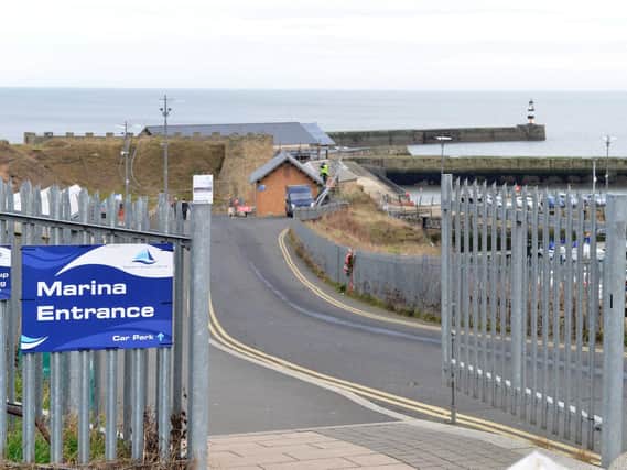 The emergency services were called to the North Pier in Seaham.