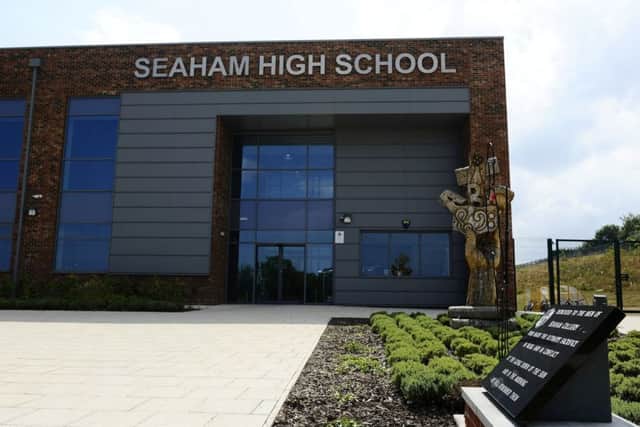 Seaham High School, after it was opened by the Lord-Lieutenant of County Durham Sue Snowdon .  Picture by FRANK REID