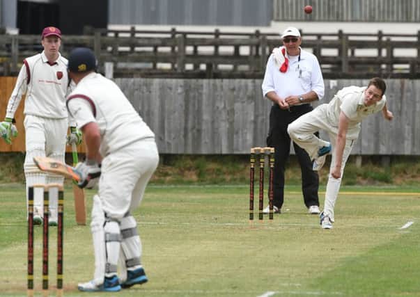 Littletown's Jack Weeks bowls to Dawdon's Jamie Greenwood on the way to a five-wicket haul on Saturday. Picture by Kevin Brady