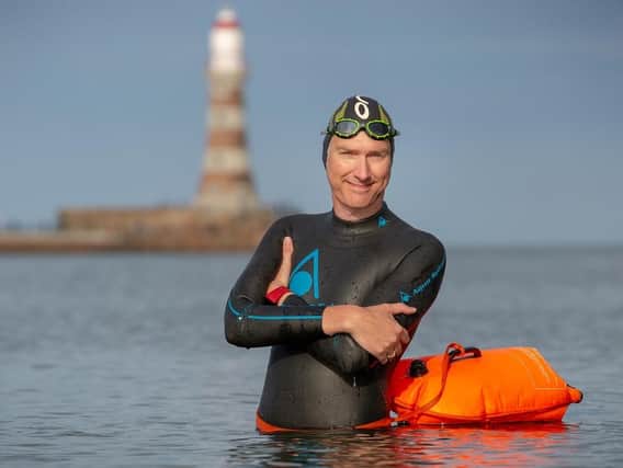 Kevin Petrie is taking on three open water swims to raise funds for charity.